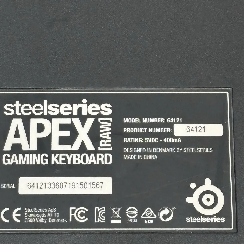SteelSeries Apex [RAW] 64121 Wired Keyboard Gaming Keyboard USED